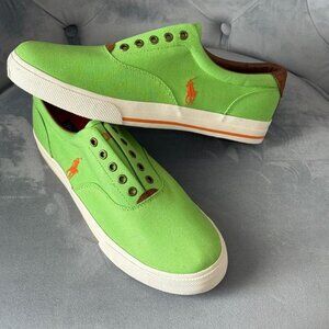 Polo Ralph Lauren Men´s Vito Lace less Slip-on Geen Sneakers Size 12D NEW